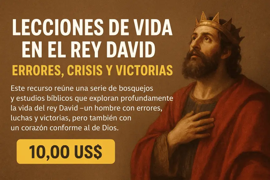 ADQUIERE LA SERIE DE BOSQUEJOS: EL REY DAVID: ERRORES, CRISIS Y VICTORIAS 👑🔥