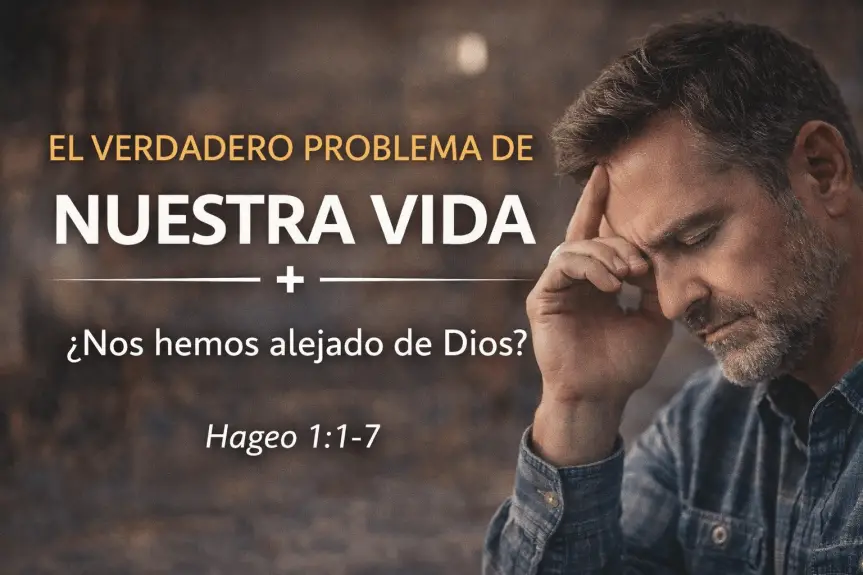 Hombre reflexionando sobre su vida espiritual – el verdadero problema de nuestra vida según Hageo 1:1-7
